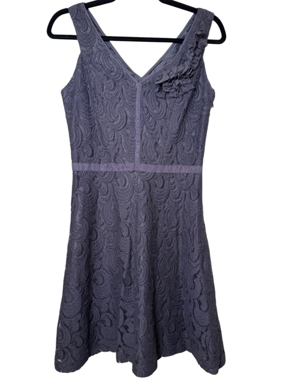 Cynthia Steffe size 4 Sleeveless Lace Dress in Slate Grey - Seamline